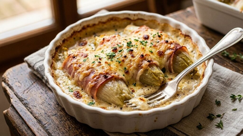 Endives au jambon gratinées