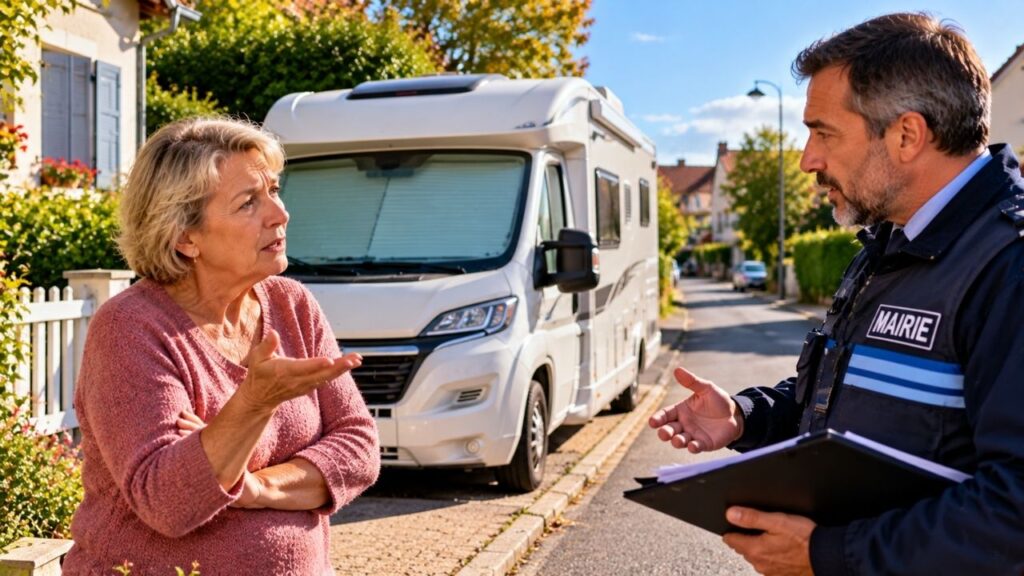 Le camping-car du voisin n’a pas bougé depuis 3 semaines devant chez Martine