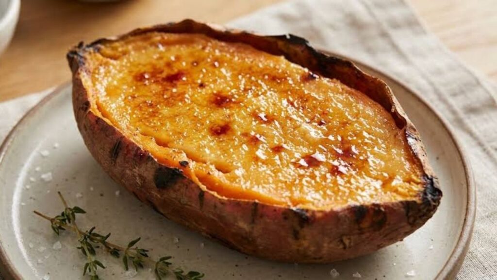 Sous sa croûte caramélisée